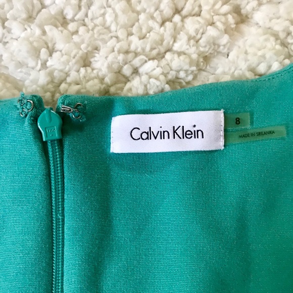 Turquoise Calvin Klein shift dress - Picture 3 of 6